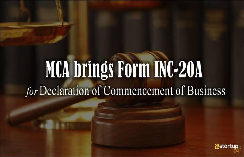Commencement Form INC-20A